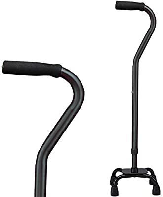 Small Base Quad Cane - Black